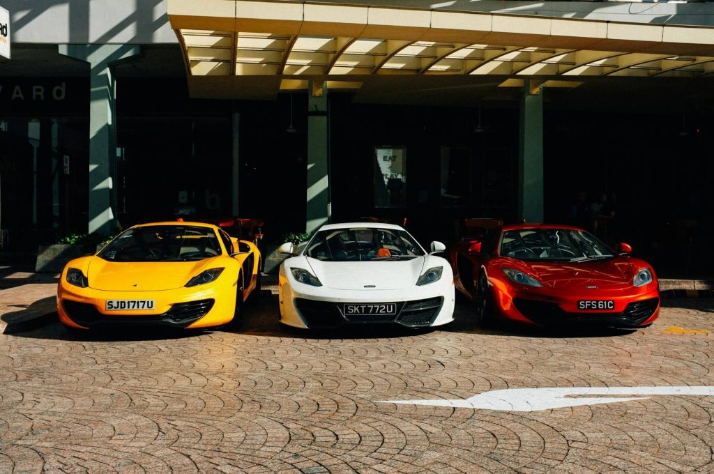 sports cars parked together